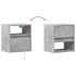 Mesitas de noche de pared con luces LED 2 uds gris