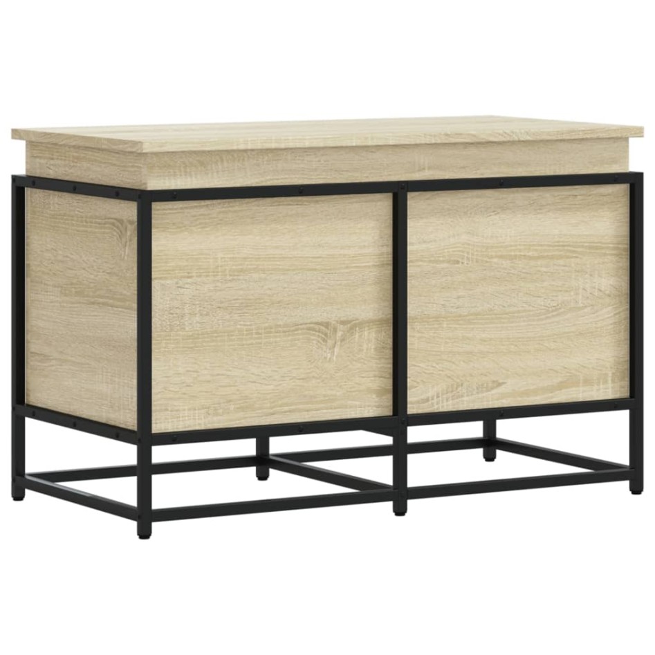 Caja de almacenaje con tapa madera roble Sonoma 80x40x51,5