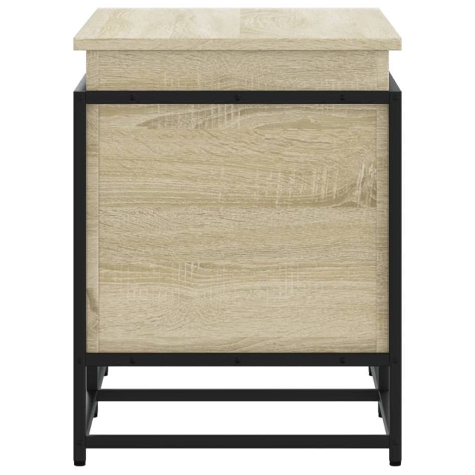 Caja de almacenaje con tapa madera roble Sonoma 80x40x51,5