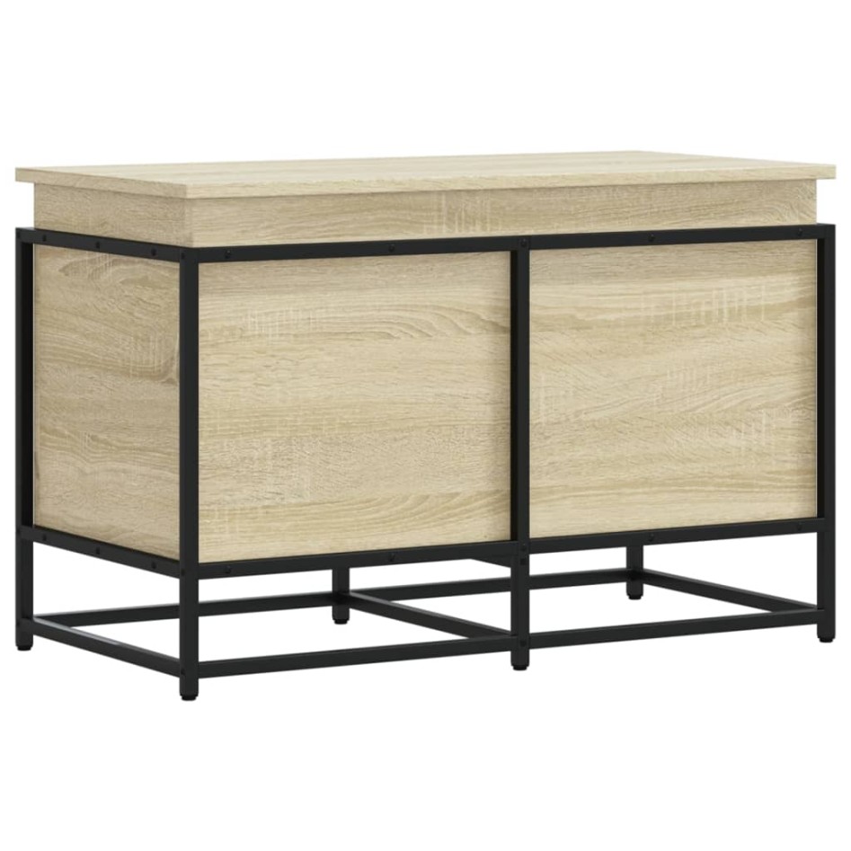 Caja de almacenaje con tapa madera roble Sonoma 80x40x51,5
