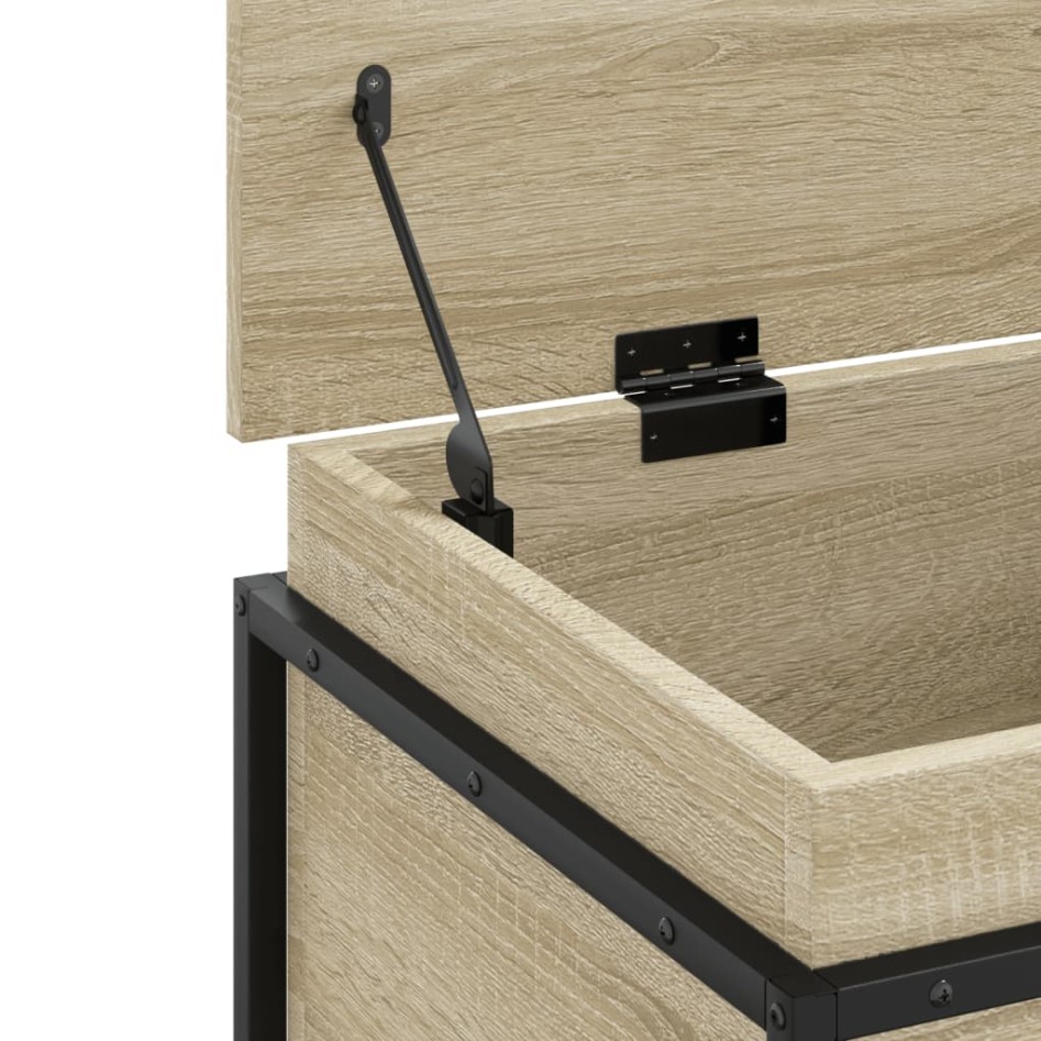 Caja de almacenaje con tapa madera roble Sonoma 80x40x51,5