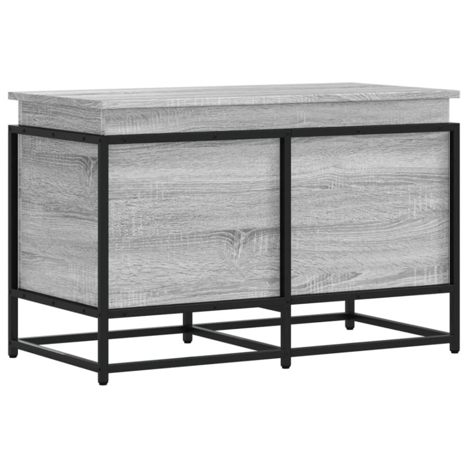 Caja de almacenaje con tapa madera gris Sonoma 80x40x51,5
