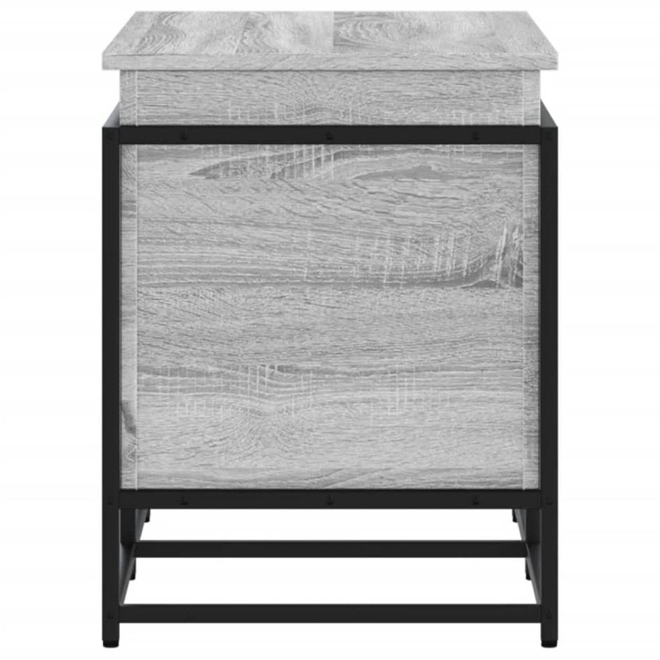 Caja de almacenaje con tapa madera gris Sonoma 80x40x51,5