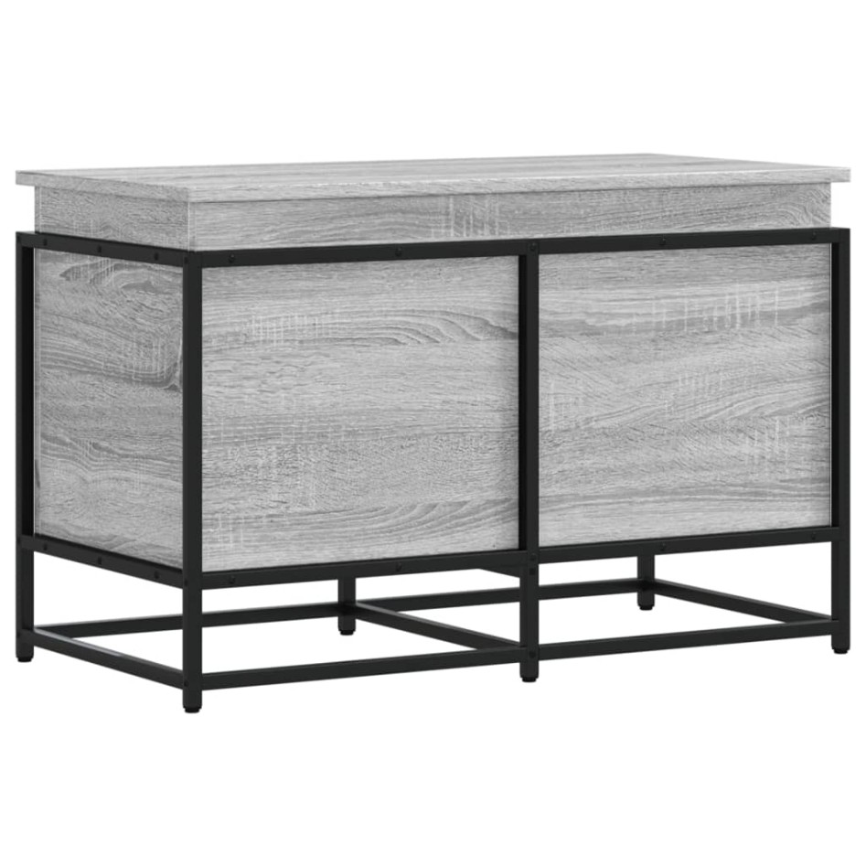 Caja de almacenaje con tapa madera gris Sonoma 80x40x51,5