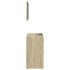 Set de muebles de baño 2 pzas madera contrachapada roble