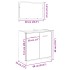 Set de muebles de baño 2 pzas madera contrachapada roble