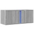 Mueble de TV de pared con luces LED gris Sonoma 80x31x35
