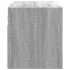 Mueble de TV de pared con luces LED gris Sonoma 80x31x35