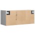 Mueble de TV de pared con luces LED gris Sonoma 80x31x35