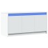 Mueble de TV con LED madera de ingeniería blanco 100x34x50