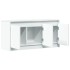 Mueble de TV con LED madera de ingeniería blanco 100x34x50