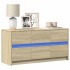 Mueble de TV LED madera de ingeniería roble Sonoma 100x34x50