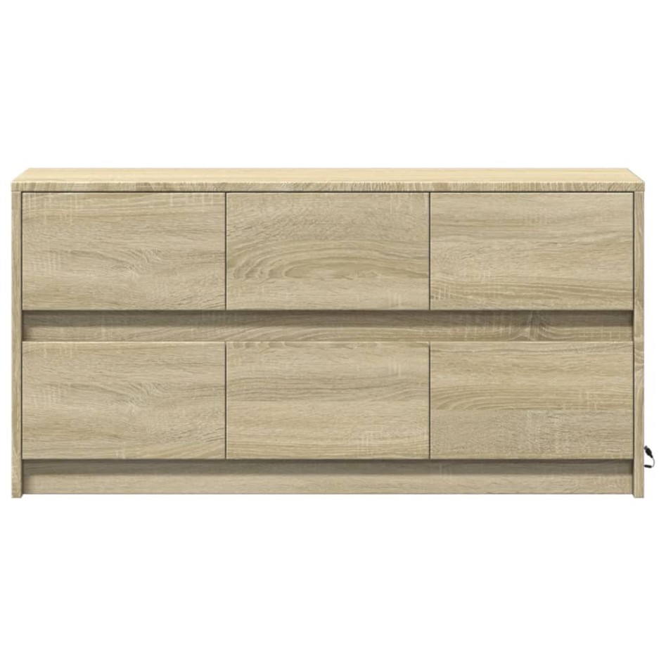 Mueble de TV LED madera de ingeniería roble Sonoma 100x34x50