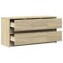 Mueble de TV LED madera de ingeniería roble Sonoma 100x34x50