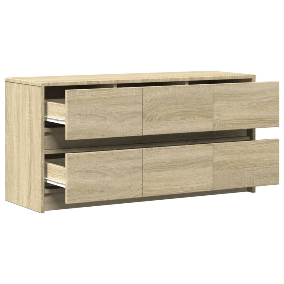 Mueble de TV LED madera de ingeniería roble Sonoma 100x34x50