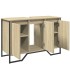 Armario lavabo baño madera ingeniería roble Sonoma 91x35x60