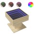 Mesa de centro y LED madera ingeniería roble Sonoma 50x50x45