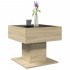 Mesa de centro y LED madera ingeniería roble Sonoma 50x50x45