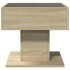 Mesa de centro y LED madera ingeniería roble Sonoma 50x50x45