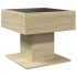 Mesa de centro y LED madera ingeniería roble Sonoma 50x50x45