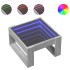 Mesa de centro con Infinity LED gris Sonoma 50x53x30