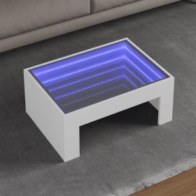 Mesa de centro con Infinity LED blanco 70x50x30