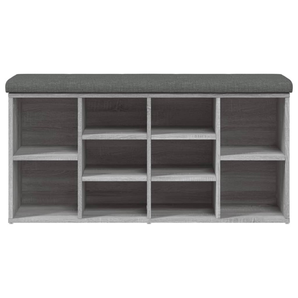 Banco zapatero madera de ingeniería gris Sonoma 102x32x50