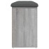 Banco zapatero madera de ingeniería gris Sonoma 102x32x50