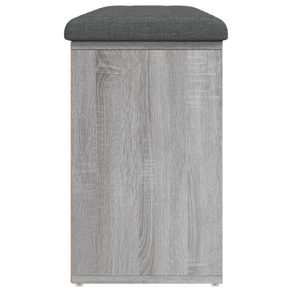 Banco zapatero madera de ingeniería gris Sonoma 102x32x50