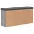 Banco zapatero madera de ingeniería gris Sonoma 102x32x50