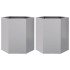 Jardineras hexagonales 2 uds acero inoxidable 46x40x45