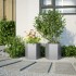Jardineras hexagonales 2 uds acero inoxidable 46x40x45