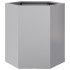 Jardineras hexagonales 2 uds acero inoxidable 46x40x45