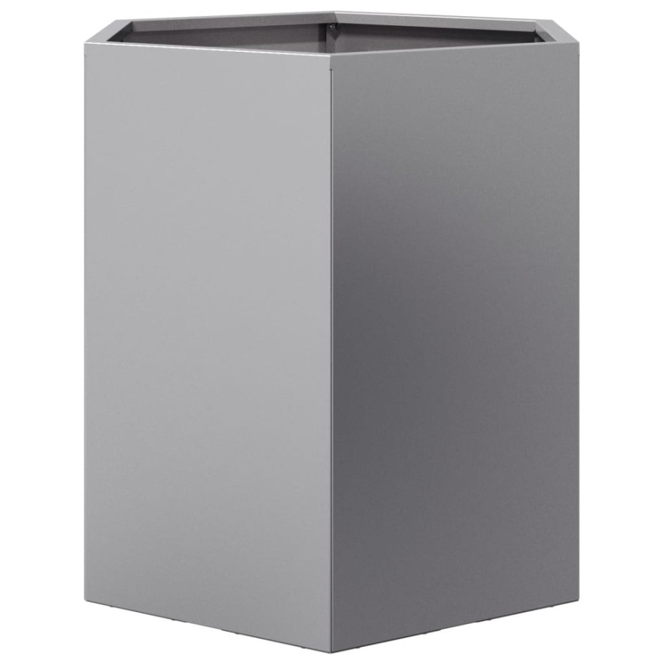 Jardineras hexagonales 2 uds acero inoxidable 46x40x45