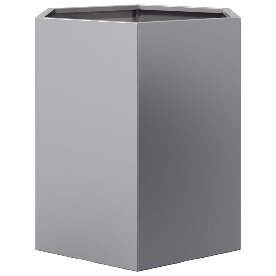 Jardineras hexagonales 2 uds acero inoxidable 46x40x45