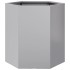 Jardineras hexagonales 2 uds acero inoxidable 46x40x45