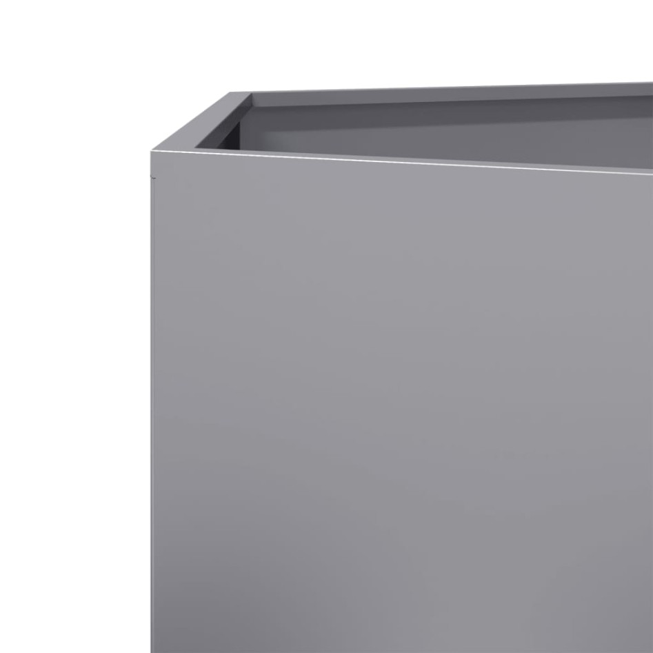 Jardineras hexagonales 2 uds acero inoxidable 46x40x45