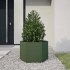 Jardinera hexagonal de acero verde oliva 69x60x45