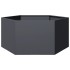 Jardinera hexagonal de acero gris antracita 104x90x45
