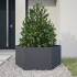 Jardinera hexagonal de acero gris antracita 104x90x45