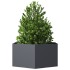 Jardinera hexagonal de acero gris antracita 104x90x45
