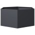 Jardinera hexagonal de acero gris antracita 104x90x45