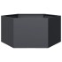 Jardinera hexagonal de acero gris antracita 104x90x45