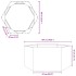 Jardinera hexagonal de acero gris antracita 104x90x45