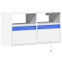 Mueble de TV de pared con luces LED blanco 80x31x45