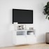 Mueble de TV de pared con luces LED blanco 80x31x45