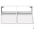 Mueble de TV de pared con luces LED blanco 80x31x45