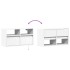 Mueble de TV de pared con luces LED blanco 80x31x45