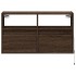 Mueble de TV de pared con luces LED marrón roble 80x31x45