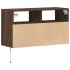Mueble de TV de pared con luces LED marrón roble 80x31x45